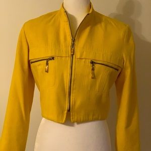 Beautiful Yellow/gold with gold zippers Jacket
